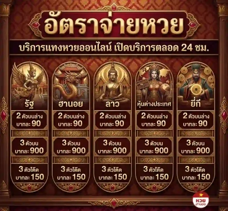 อัตราจ่ายหวย